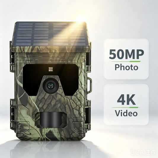 Caméra De Chasse Solaire 4K Avec Vision Nocturne