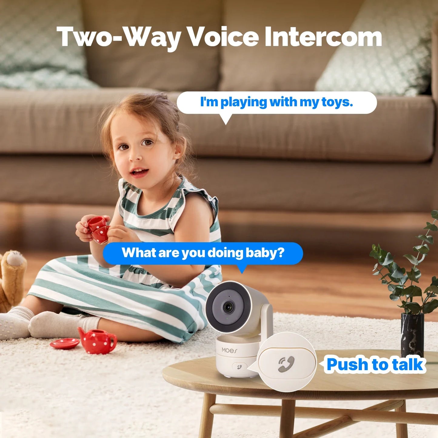 Caméra De Sécurité Intérieure WiFi 4MP Avec Vision Nocturne