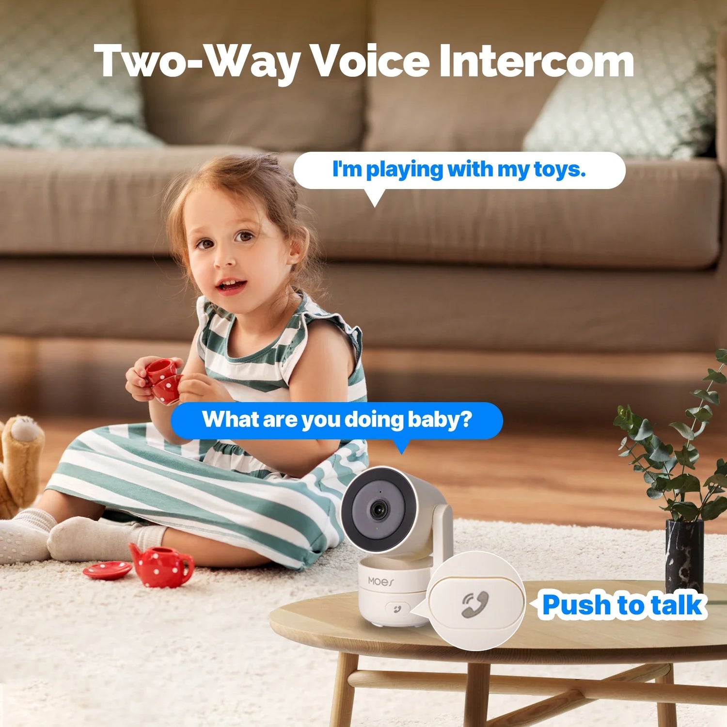 Caméra De Sécurité Intérieure WiFi 4MP Avec Vision Nocturne