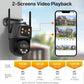 Caméra De Surveillance Double Objectif 4K Étanche Wi-Fi