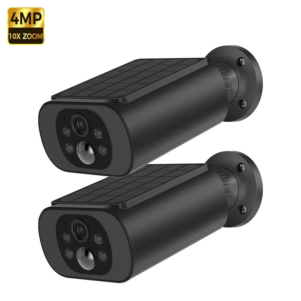 Caméra Solaire Extérieure Wi-Fi 4MP avec Vision Nocturne