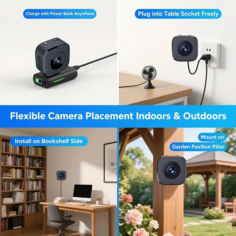 Mini Caméra Wi-Fi 4K Avec Vision Nocturne
